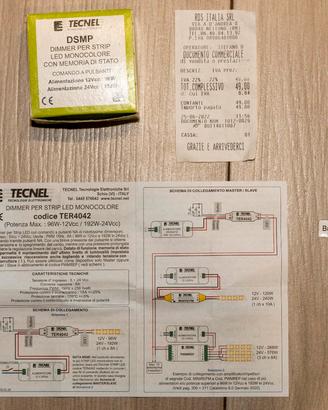 Dimmer Per strip Led Monocolore con memoria di sta