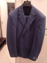 completo gessato blu