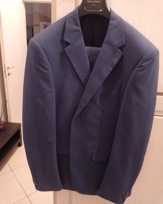 completo gessato blu
