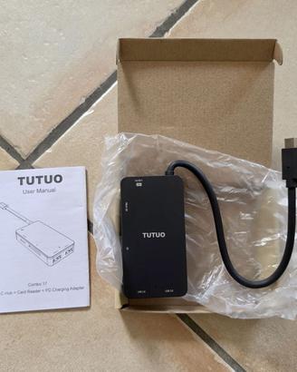 HUB USB-C lettore schede e USB 80W Tutuo