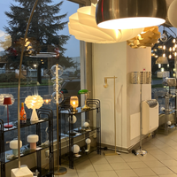 Lampada terra arco telescopica con marmo/cupola