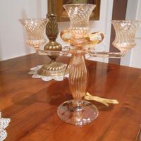 Portacandela vetro soffiato