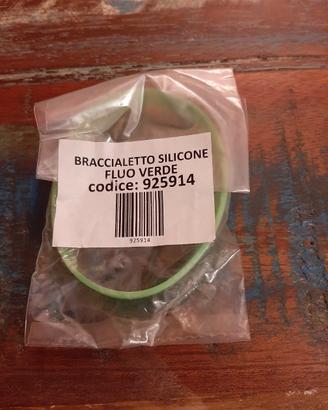 braccialetti silicone verde fluo