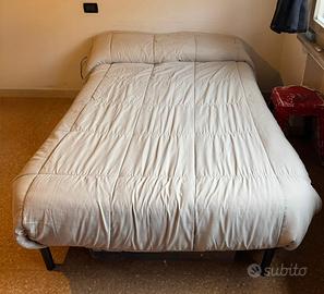 Rete a doghe + materasso piazza e mezza 120x190