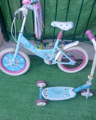 bicicletta per bambina +monopattino 