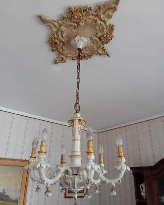 Lampadario in ceramica a 6 luci usato