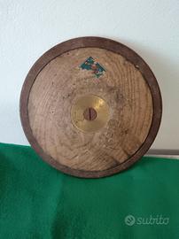 Antico disco da lancio legno e ferro 