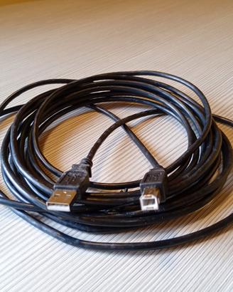 Cavo nero per stampante usb lunghezza 5 metri