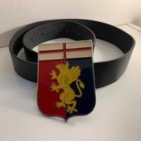 Cinturone con fibbia Genoa 10 cm in pelle