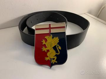 Cinturone con fibbia Genoa 10 cm in pelle