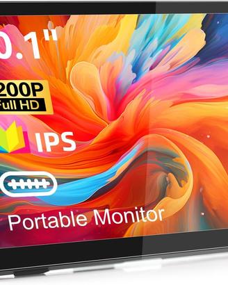 Portable Monitor, 10.1 Inch Portable Monitor Full