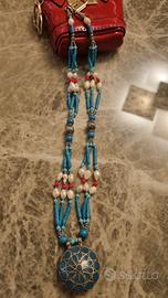 Collana turchesi e perle di fiume