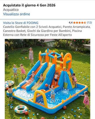 Castello gonfiabile acquatico