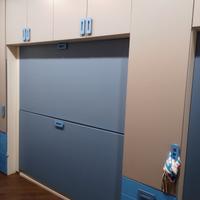 armadio con tre letti a scomparsa 