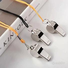 3 fischietti in acciaio