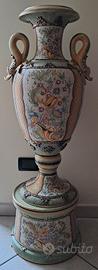 Anfora d'Arredo con Colonna in Ceramica Artistica