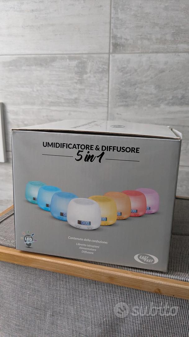 Purificatore Aria Mini Ultrasuoni Umidificatore USB Portatile Casa Auto  Luci Colorate