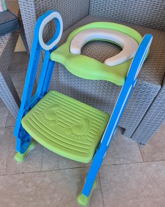 Riduttore WC bambini con scaletta e maniglie