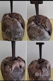 Ceppo legno e 2 pesi 