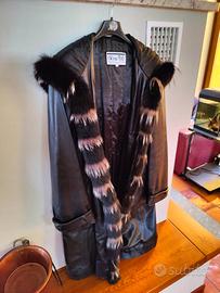 Cappotto in pelle e pelliccia