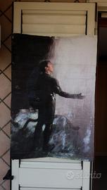 Batman begins poster carta pressata stampata