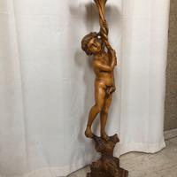 Statua legno scolpita a mano