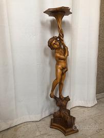 Statua legno scolpita a mano