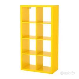 Ikea Kallax 4x2 GIALLO, 2x2 nero, 1x1 nero