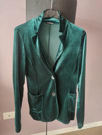 giacca velluto verde petrolio