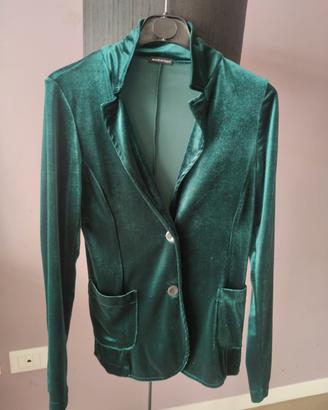 giacca velluto verde petrolio