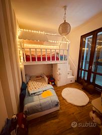 LETTO A CASTELLO A CAPANNA PER BAMBINI