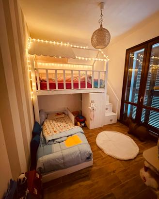 LETTO A CASTELLO A CAPANNA PER BAMBINI