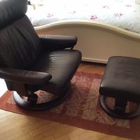 Poltrona vera pelle vintage