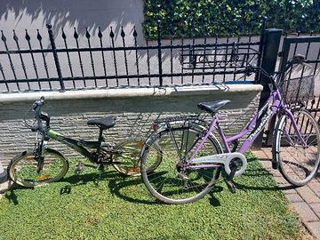 Bicicletta da adulto e bicicletta da bambino