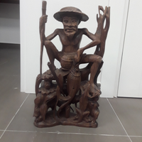 Statuetta di legno del Pescatore