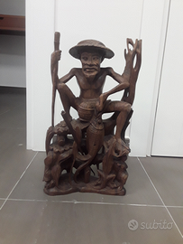Statuetta di legno del Pescatore