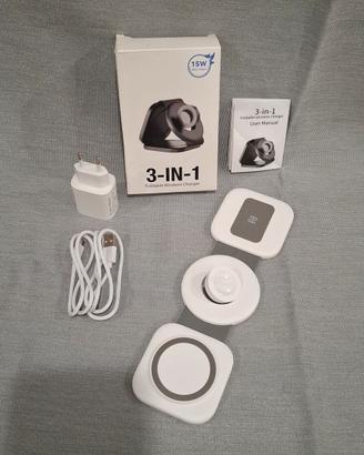 Caricatore Wireless 3-in-1 Bianco