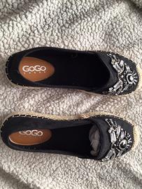 Espadrillas camoscio con strass