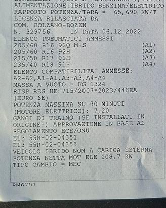 Ruotino scorta Ford Focus