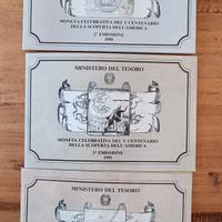 3 monete argento Lire 500 