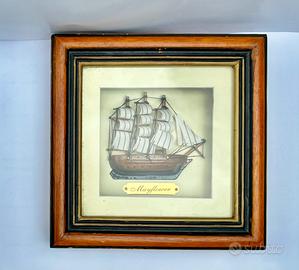 Quadro con modellino Mayflower