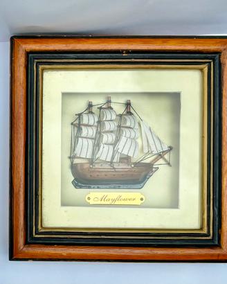 Quadro con modellino Mayflower