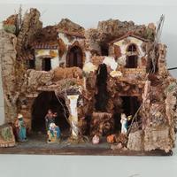 Presepe artigianale illuminato