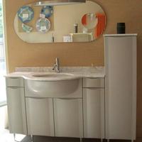 Nuovo Arredo bagno cm 155 colore grigio +specchio