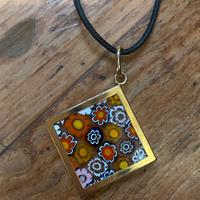 Collana Quadrata Millefiori Vetro di Murano