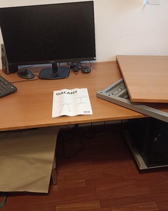 scrivania galante ikea160*80 con prolunga 60*80