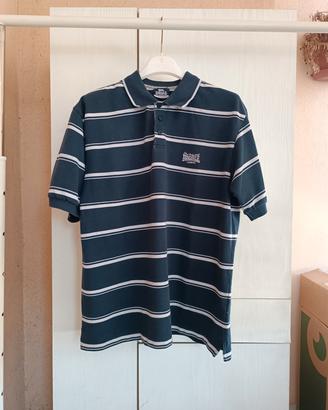 Polo Lonsdale London Casual Moda Striped England M