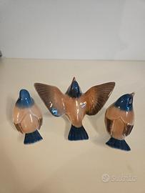 Set 3 statuette uccellini Royal Copenhagen 