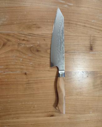 Coltello Kiritsuke - Damasco 67 Strati in Ulivo