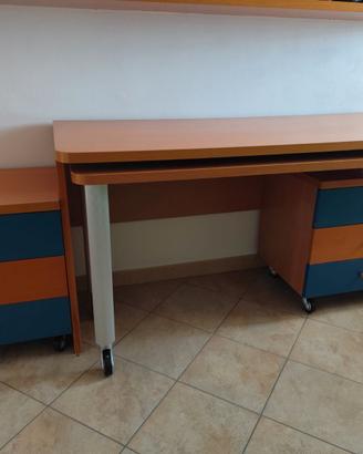 Scrivania + comodini + letto singolo cameretta